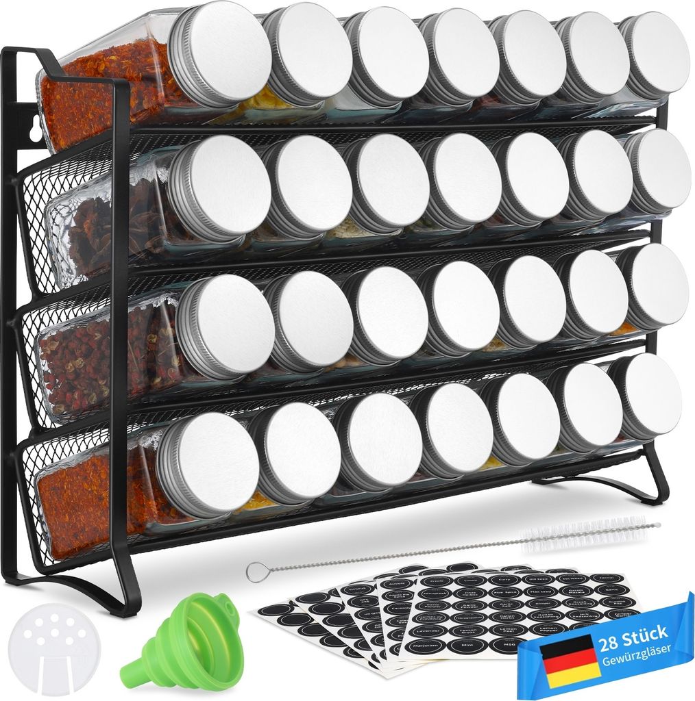 Gewürzregal Stehend & Wand, Gewürzregal mit 28 Produktbild 1