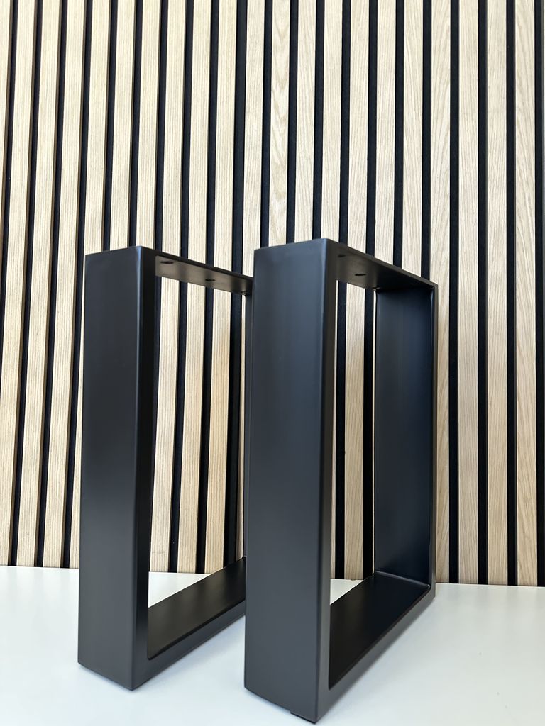 Metall-Tischbeine, Bank und Couchtischfüße, geeignet für Sofa, Couch, Kommode, industrielles robustes Möbelzubehör, 40 x 30 cm, 2 Stück, Schwar