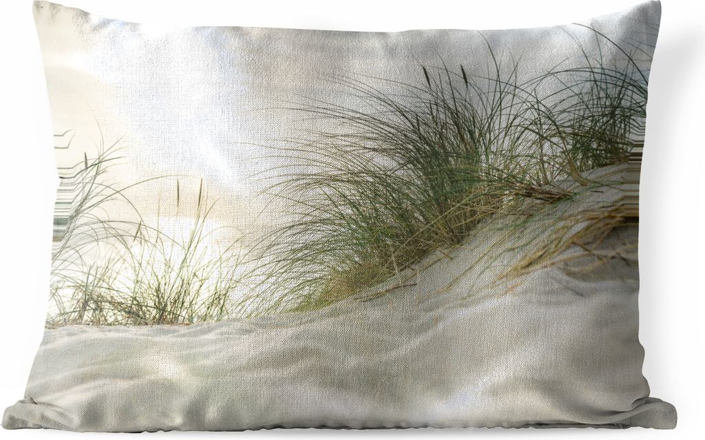 MuchoWow Outdoor Kissen - Dünen - Watteninseln - Wasser - 50x30 cm - Wetterfest - Lounge Kissen - Sofa kissen - Wohnzimmer Dekoration