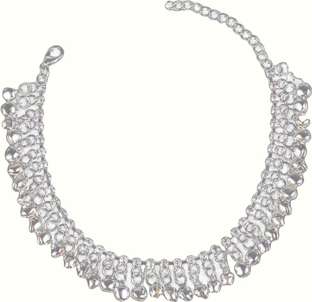 Vintage Frauen Strass Glocke Quaste Fußkettchen Fuß Kette Armband Schmuck Geschenk-Silber