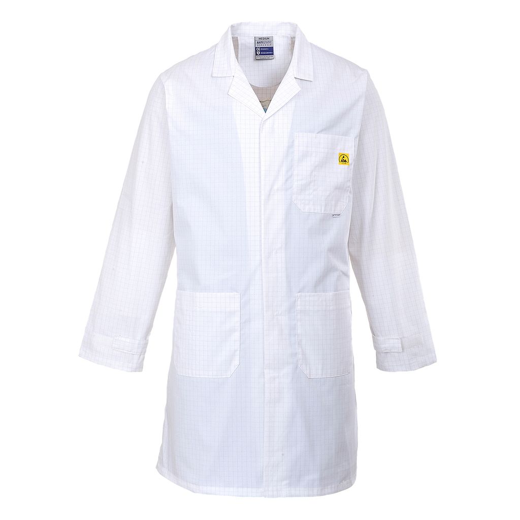 Portwest AS10 Antistatik ESD Kittel White Gr. XXXL Produktbild 