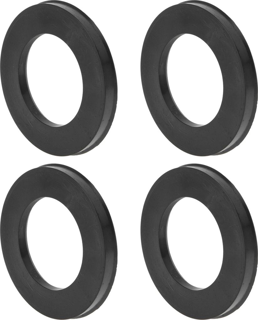 106,1 mm bis 64,1 mm Auto-Radnaben-Zentrierringe Schwarzes Polycarbonat-Räderzentrumswelle-Stoßdämpfende Nabenringe 4 Stück