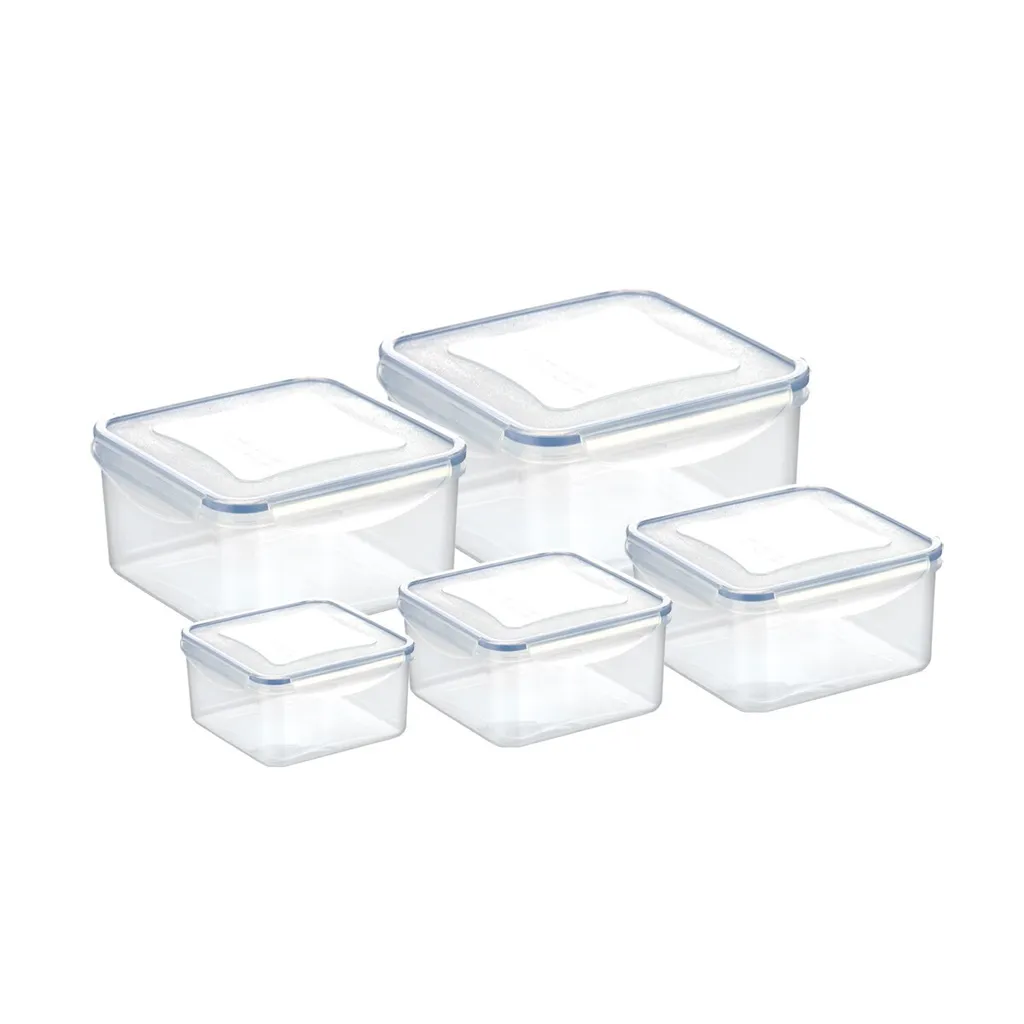 Set 5 Contenitori Tescoma Freshbox Quadrati: Organizzazione Frigo Top