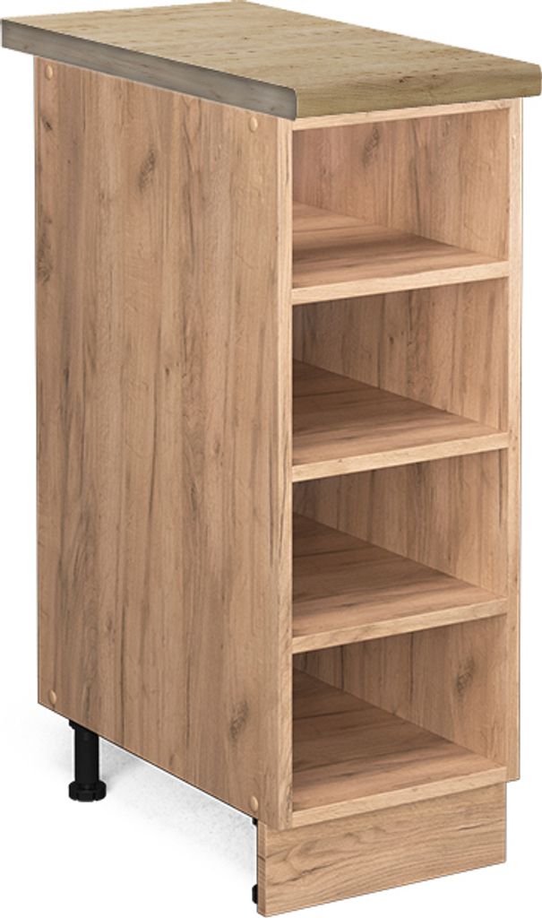 Küchenregal Vicco Fame-Line Goldkraft Eiche 30 cm , AP Eiche, Model 45406
