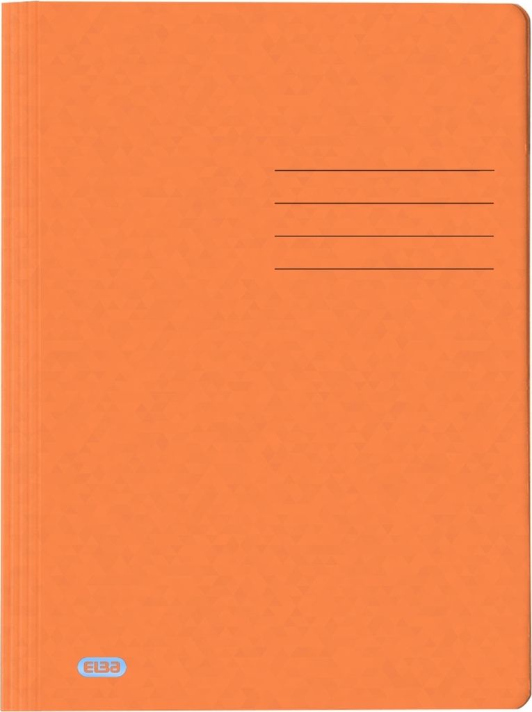 Schnellhefter Top File+ A4 Karton 390g kaufm. und Amtsheftung orange Packung mit 25 Stück
