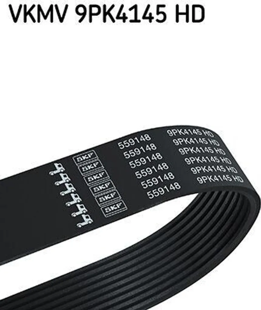 Courroie Accessoire 9PK4145 SKF Crantée Haute Résistance Longue Durée