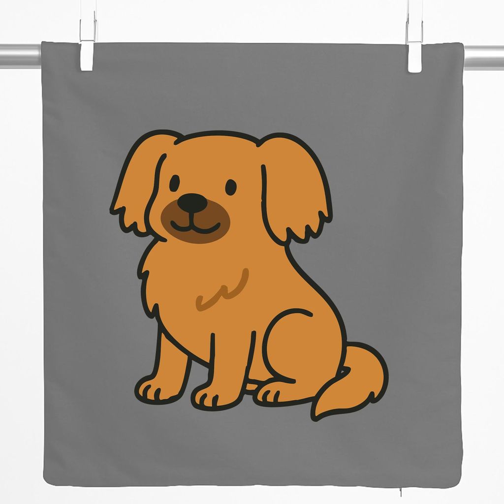 Huuraa Kissenbezug Tibet Spaniel Comic Tibbie 40x40cm Steel Grey Baumwolle Dekokissenbezug Geschenkidee