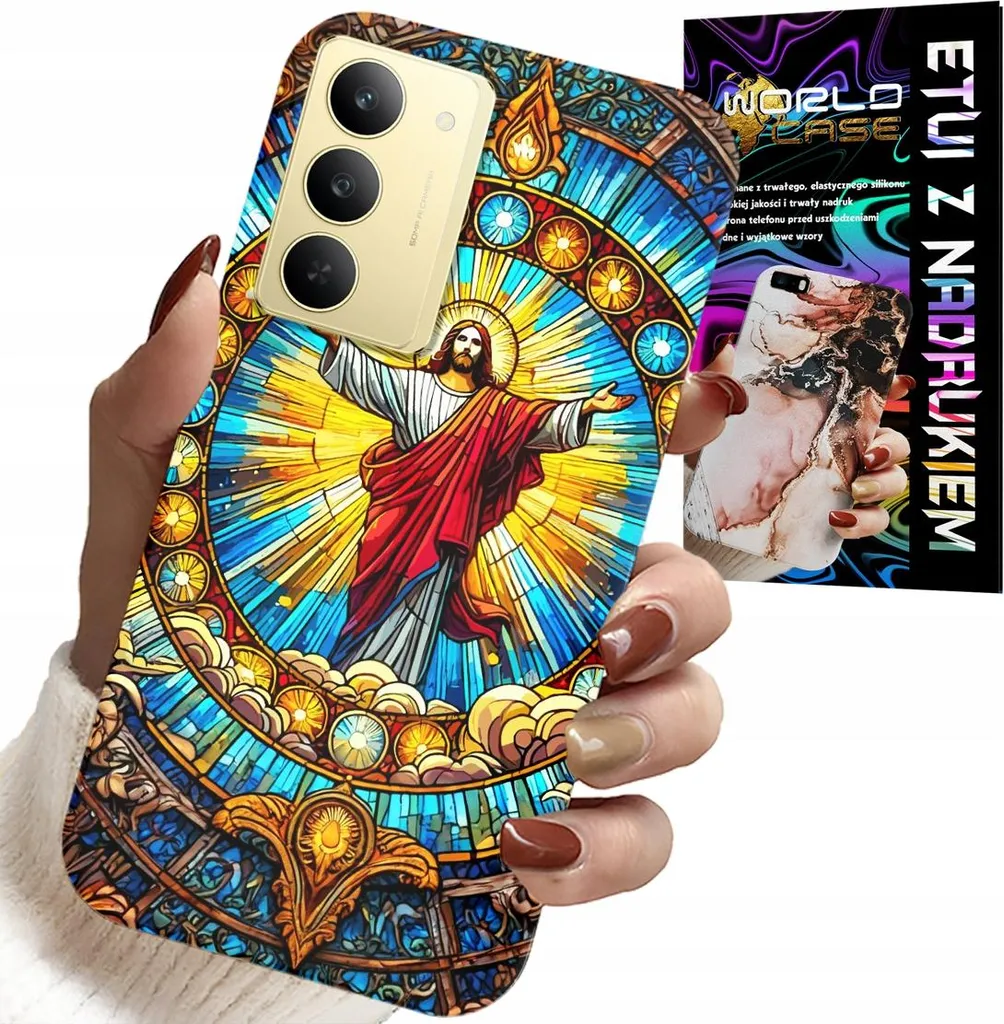 Custodia Vetro Realme 14X Icona Sacra - Cover Gesù Religione