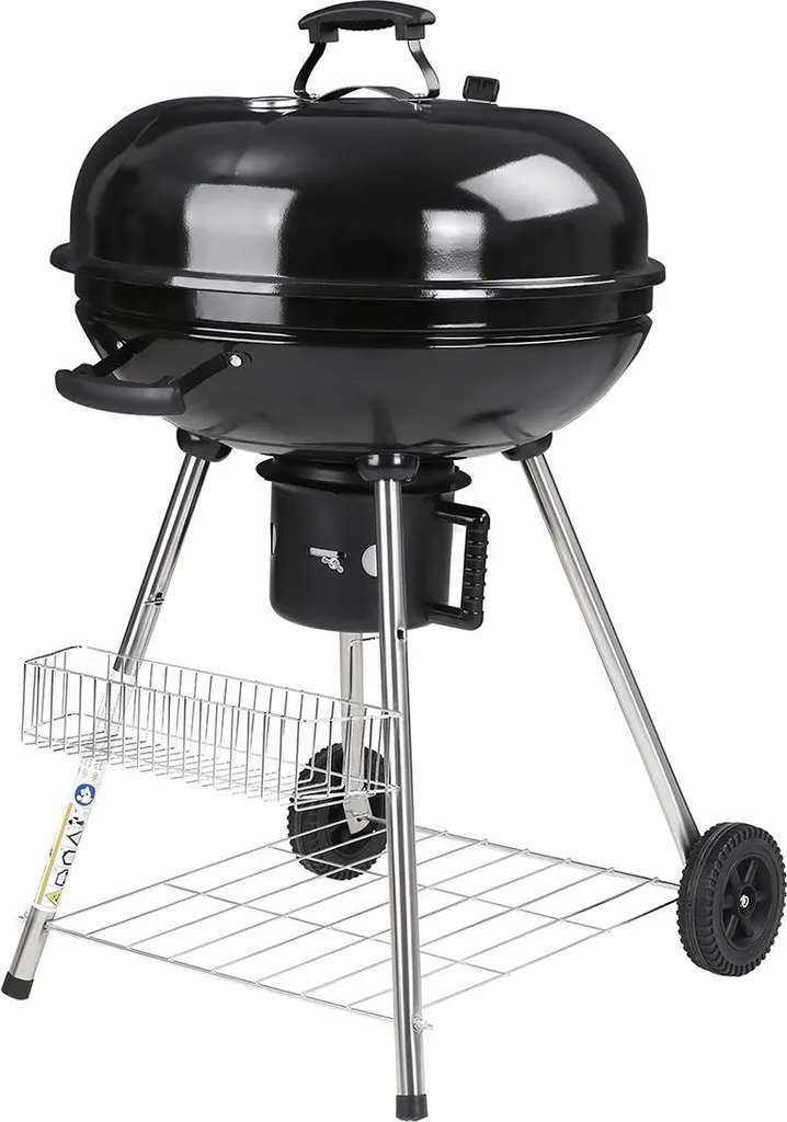 Barbecue sphérique avec couvercle et thermomètre intégré Ø 57 cm Noir