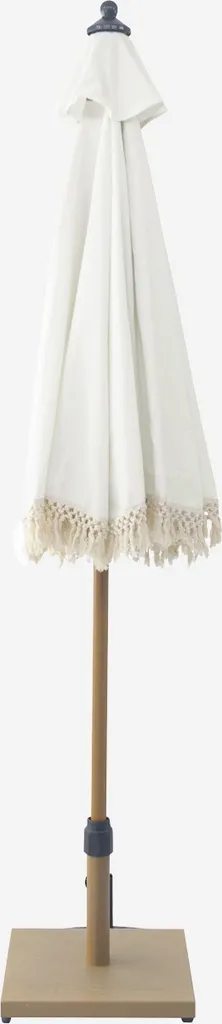 Ombrellone Boho-Chic Beige con Frange 2m | Arredo Esterno Acciaio - 3