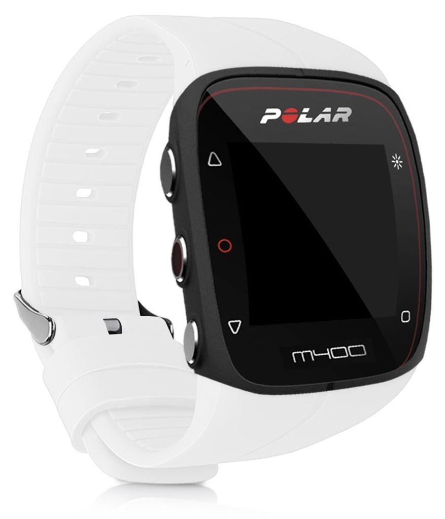 kwmobile Silikon Uhrenarmband für Polar M400 / M430 Armband - Ersatzarmband für Fitnesstracker - Wechselarmband Smartwatch - Weiß