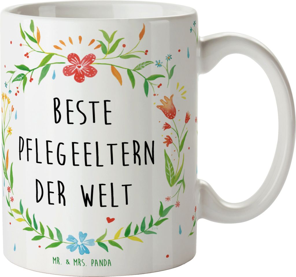 Mr. & Mrs. Panda Becher Pflegeeltern - Geschenk, Mama und Papa, Trinkbecher, Tasse, Kaffeebecher, Pott, schöne, Kaffeetasse, Familie, Adoption