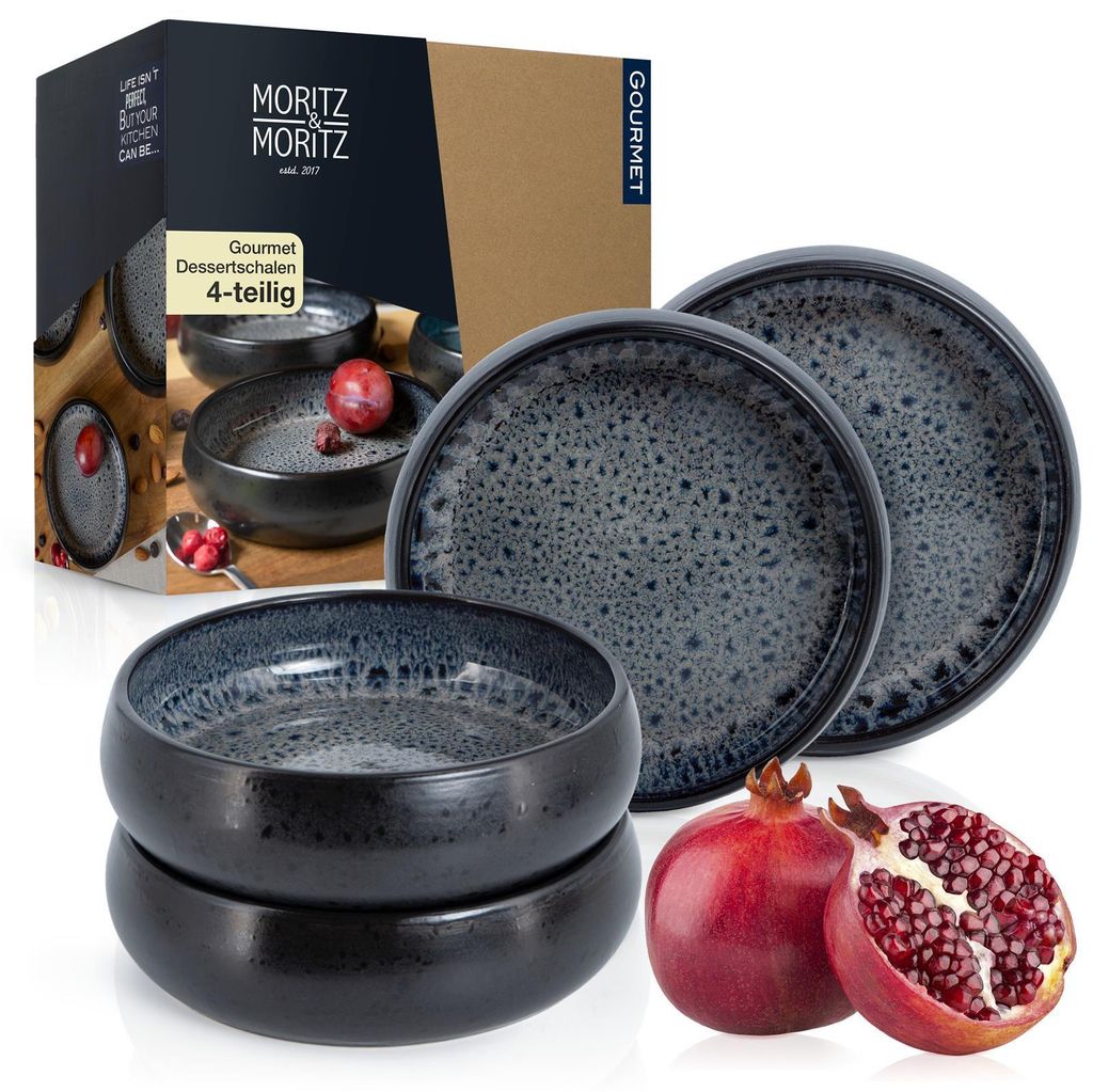Moritz & Moritz SOLID 4x Dessertschale Grau Produktbild 