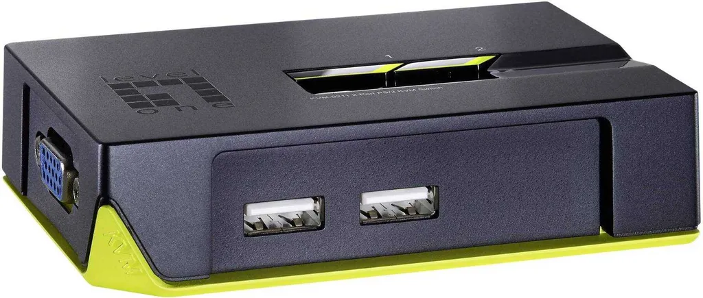 Switch KVM 2 PC pour Télétravail LevelOne ViewCon KVM-0222 USB et VGA - 5