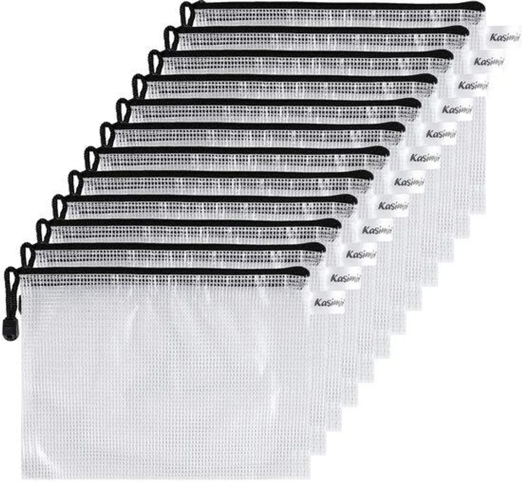 Pochette imperméable A5 noire en plastique renforcé pour documents