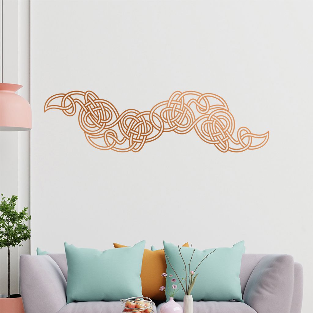 keltischer Knoten - Knotenmuster Wandtattoo in 6 Größen - Wandaufkleber Wall Sticker - Dekoration, Küche, Wohnzimmer, Schlafzimmer, Badezimmer
