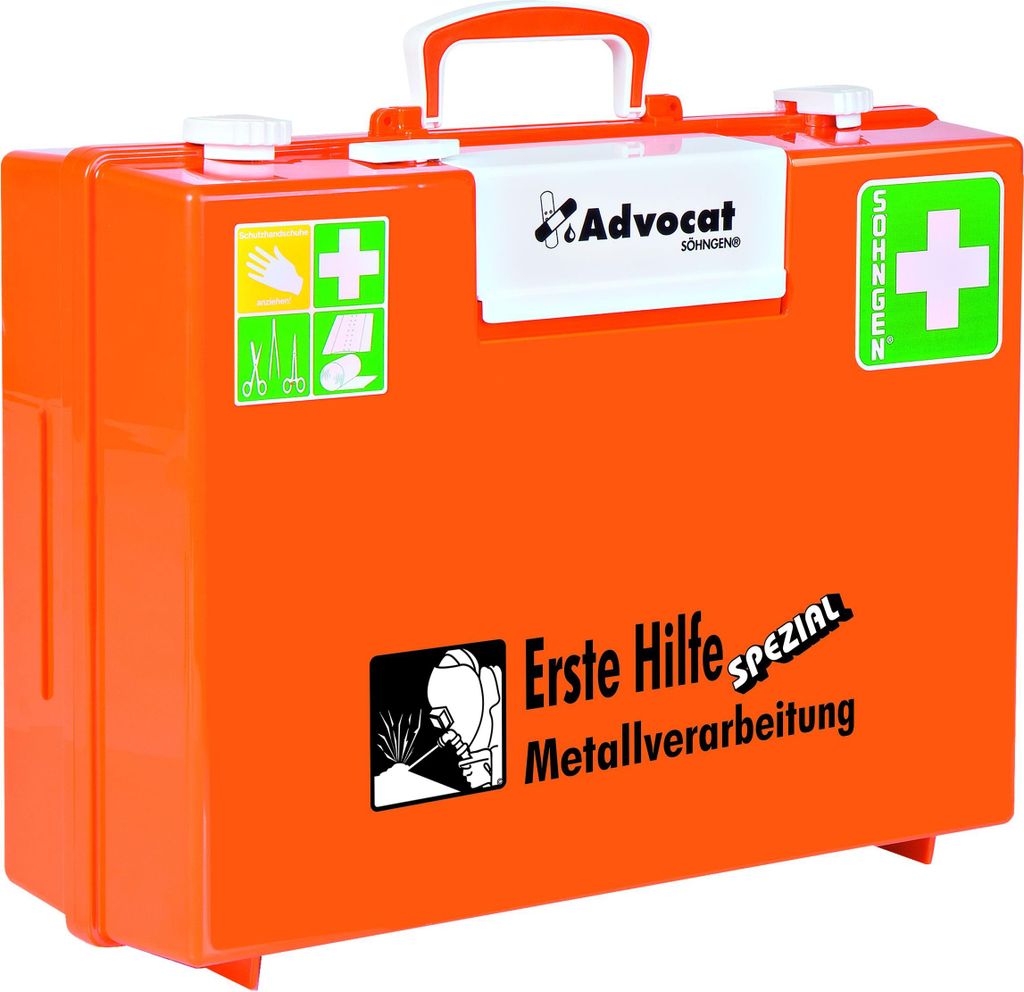 Söhngen Erste-Hilfe-Koffer Metallverarbeitung Advocat MT-CD mit Füllung