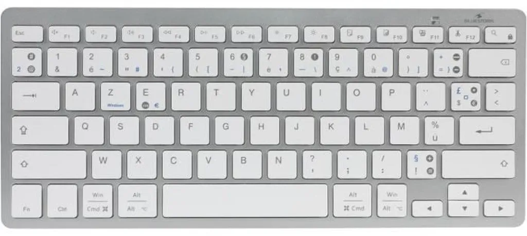 Clavier Bluetooth Bluestork KB-MINI-PC-MAC/FR Azerty Blanc Compact