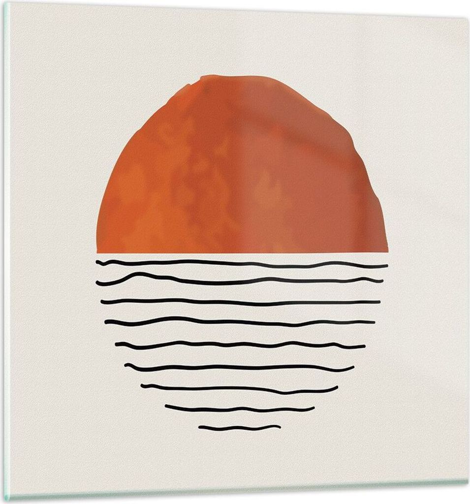 Bilder auf glas - Einteilig - Modern Sonne Meer - 40x40cm - Produktbild 
