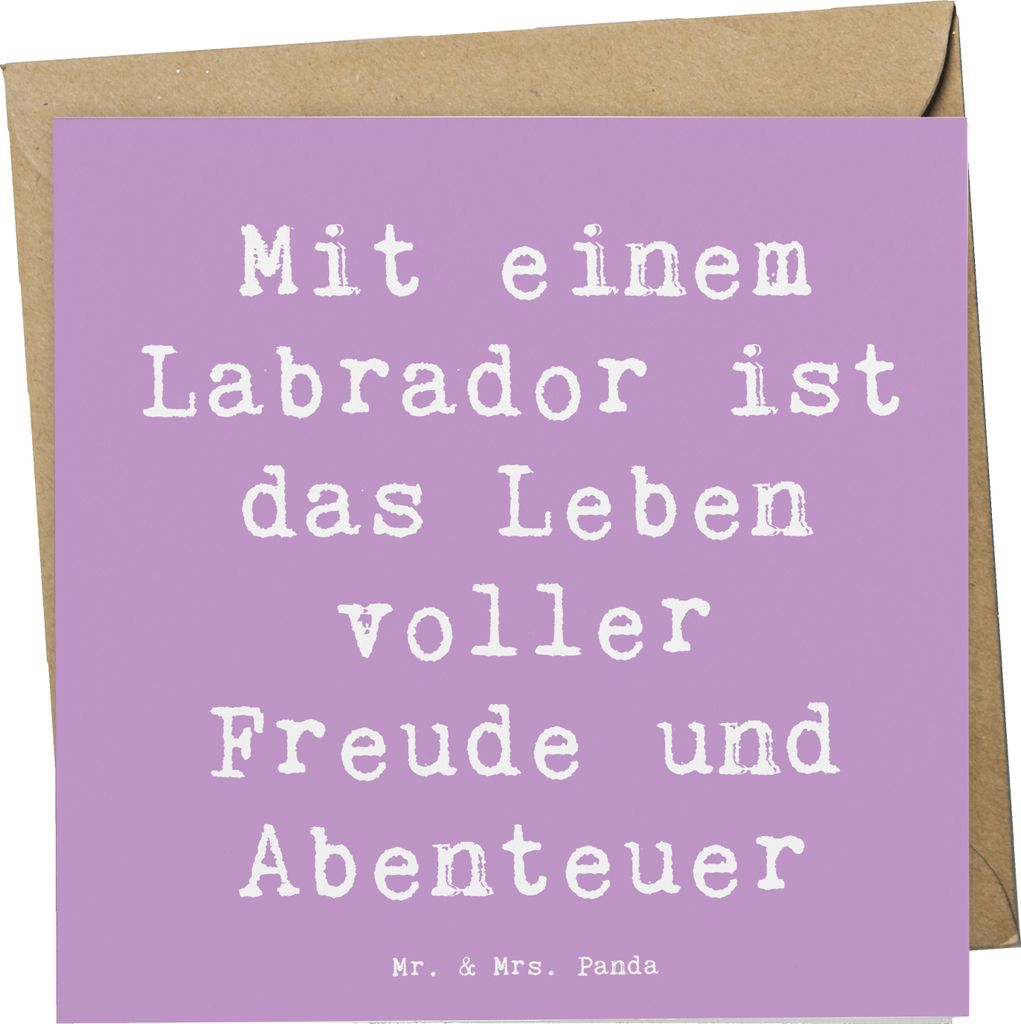 Mr. & Mrs. Panda Grußkarte Spruch Labradorleben - Produktbild 