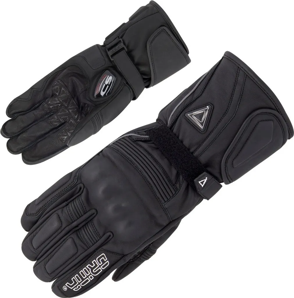 Gants de moto pour grandes mains Orina Raven noir taille 30 confort