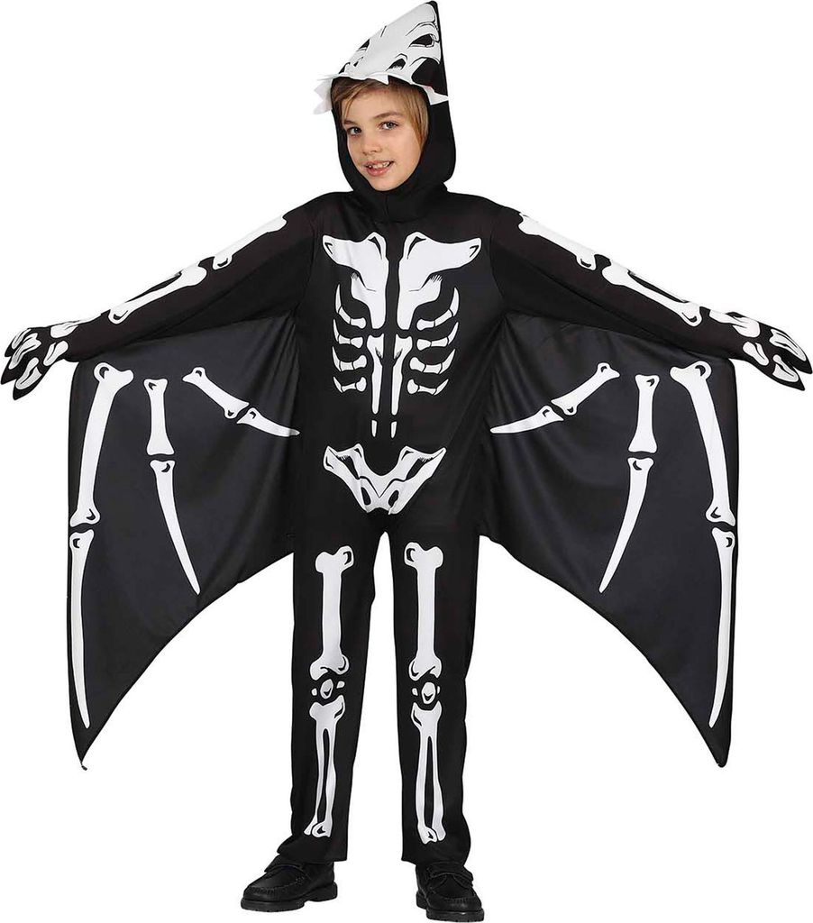 Flugsaurier Kostüm Halloween Dino-Skelett Pterodactylus Flügelfinger für Kinder