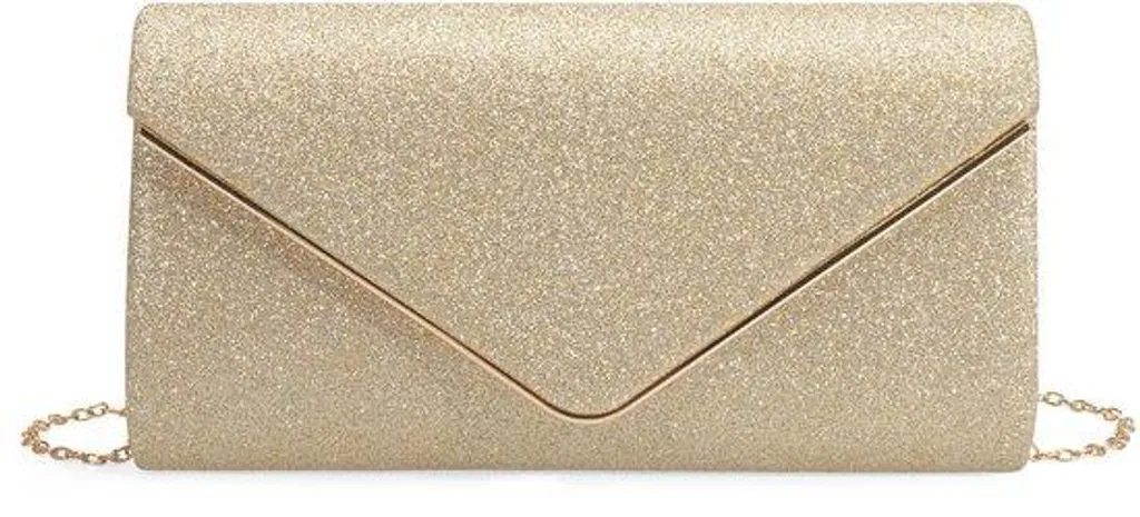 Pochette brillante pour femme et sac de soirée à paillettes argentées