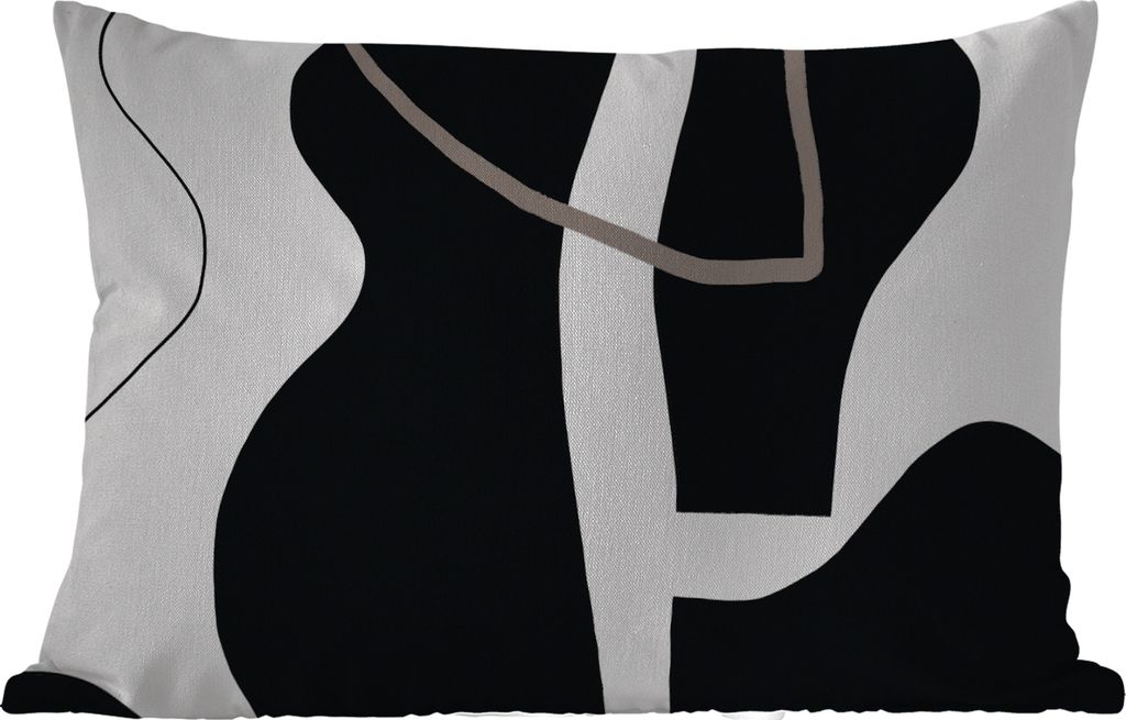 MuchoWow Outdoor Kissen - Abstrakt - Minimalismus - Design - 50x30 cm - Wetterfest - Lounge Kissen - Sofa kissen - Wohnzimmer Dekoration