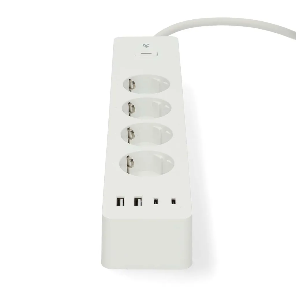 Multiprise Connectée pour Domotique Nedis SmartLife 16A Wi-Fi Blanche