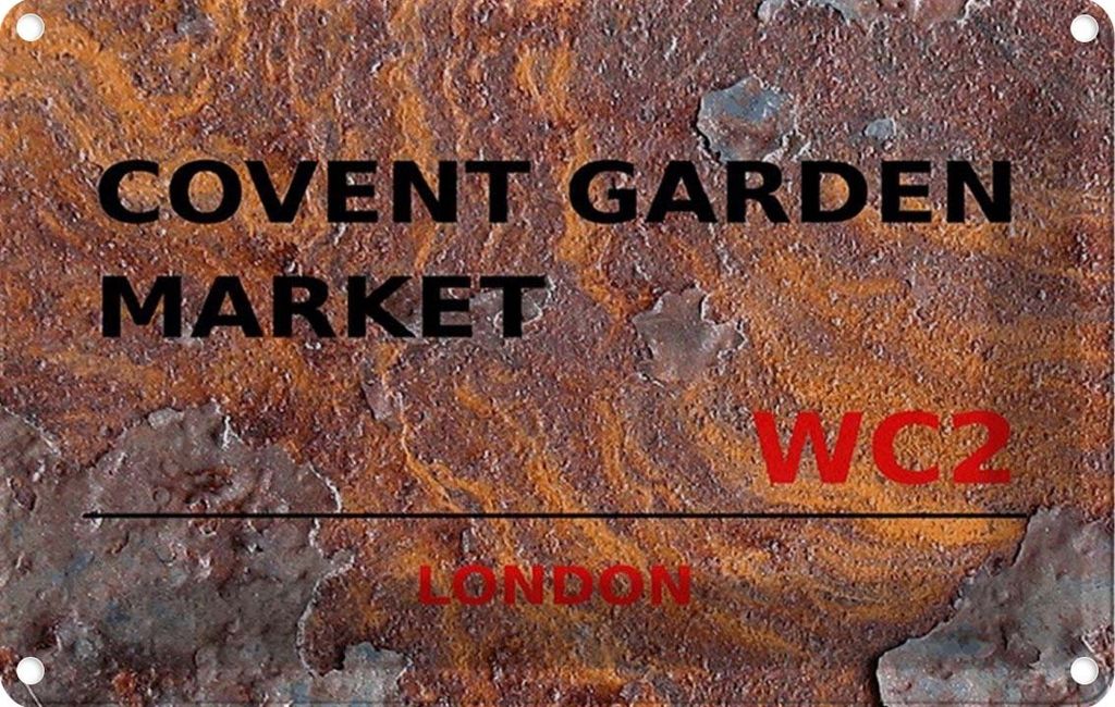 vianmo Blechschild 20x30 cm Covent Garden Market WC2 Abenteuer Reisen England Urlaub