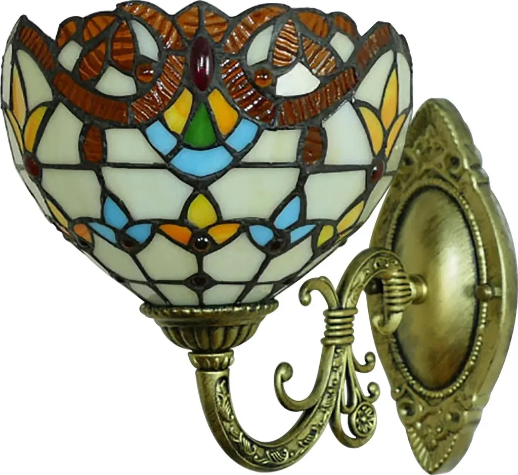 Luminaire intérieur applique murale en verre au design baroque raffiné