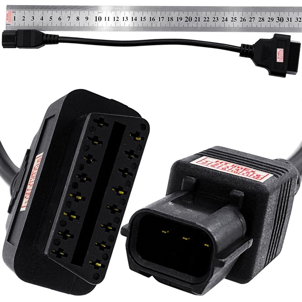 OBD Adapter 3 Pin Motorrad Diagnose kompatibel mit Kymco 16 Pin auf 3 Pin