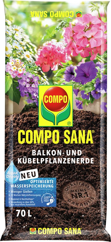 Balkon- und Kübelpflanzenerde (70 l) | Erden von COMPO Produktbild 