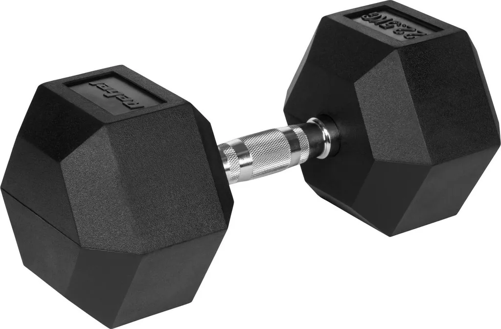 Haltère court HEX 22,5 kg Rebel en caoutchouc pour crossfit et fitness