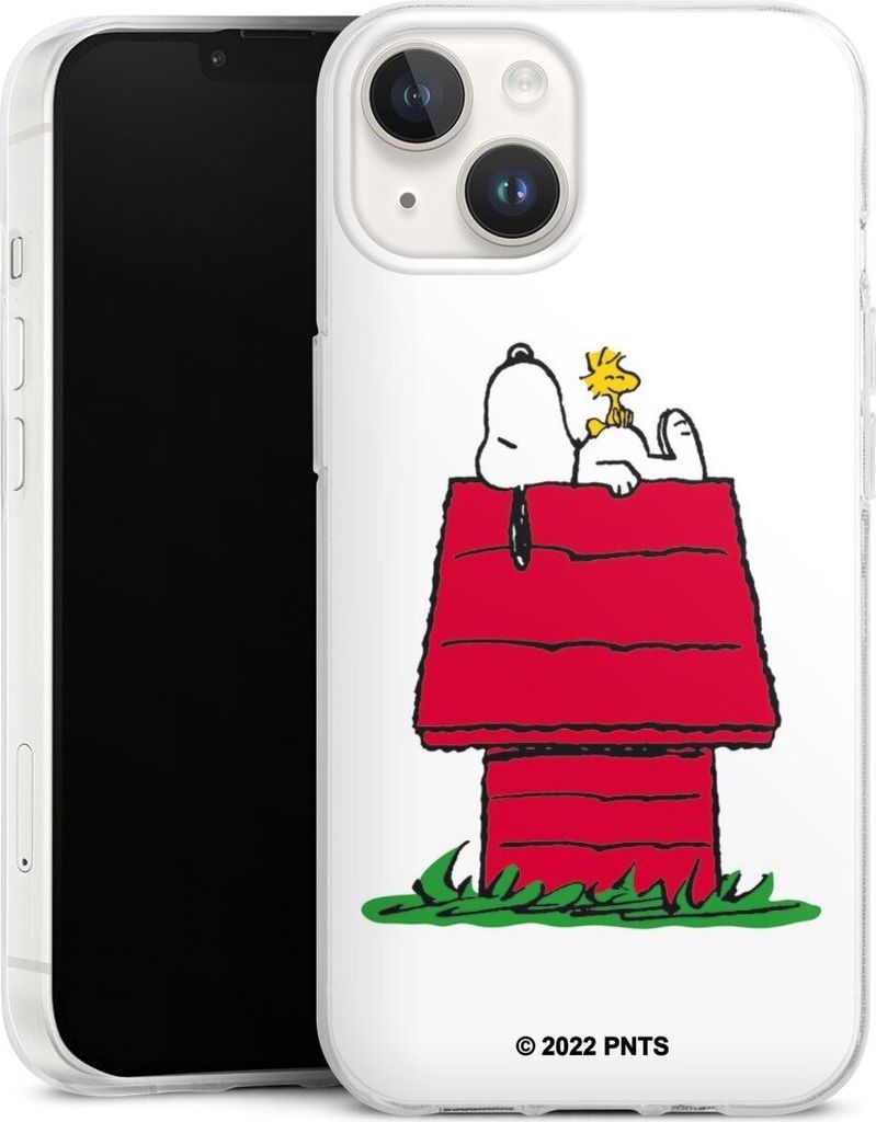 DeinDesign Handyhülle für Apple iPhone 14 Silikon Hülle Case Smartphone Schutzhülle Offizielles Lizenzprodukt Peanuts Snoopy