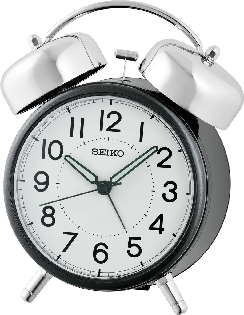 Réveil Matin Seiko QHK063K Noir : Idéal pour Gros Dormeurs sans Tic-tac