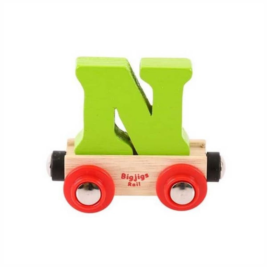 Bigjigs Rail Wagon Rail en bois - Lettre N Image du produit 