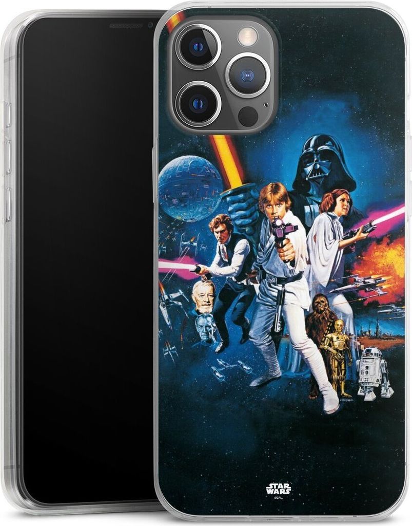 DeinDesign Slim Hülle für Apple iPhone 12 Pro Max Silikon Case Ultra Dünn Handyhülle Episode IV Fanartikel Star Wars