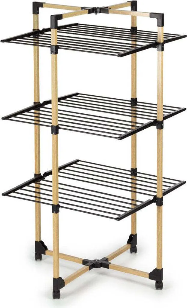 Vitapur Appendiabiti Design Wood Look 3 Ripiani | Salvaspazio Elegante