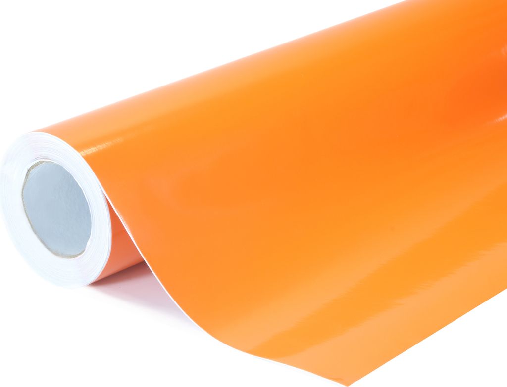 Glänzend orange wrapfolie 152x500cm - innen/außen