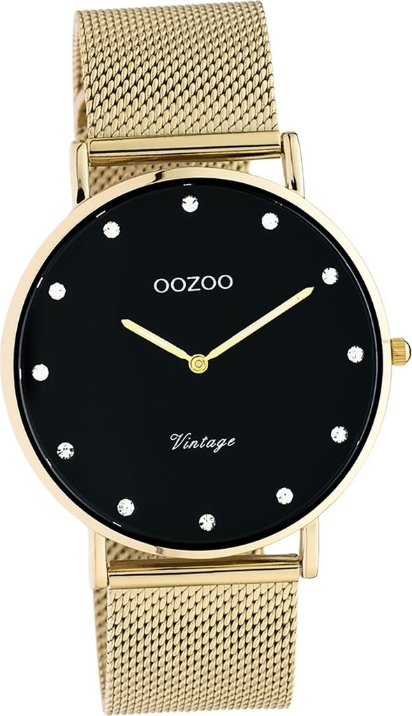 Oozoo Edelstahl Uni Uhr C20237 Analog Quarzuhr Armband gold Vintage Series D2UOC20237