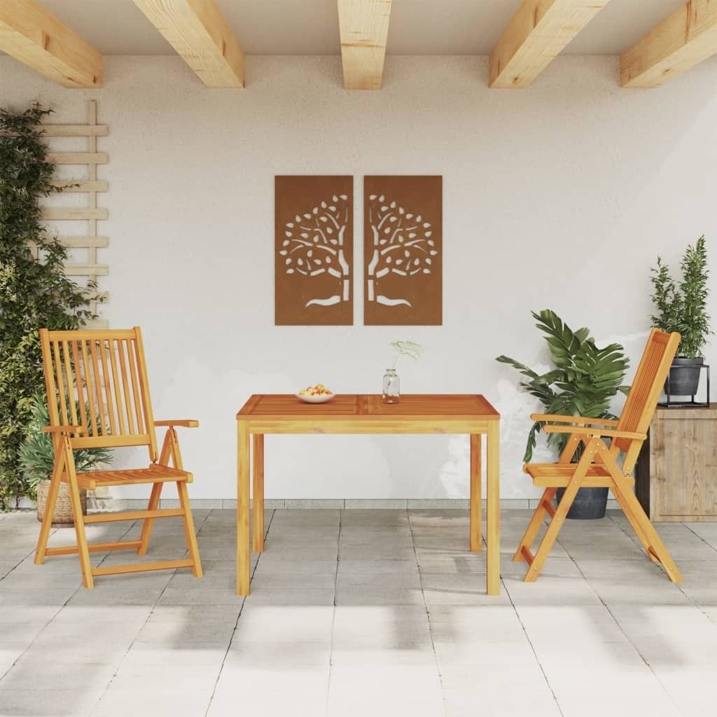 Maison Exclusive - 3-tlg. Garten-Essgruppe Massivholz Akazie