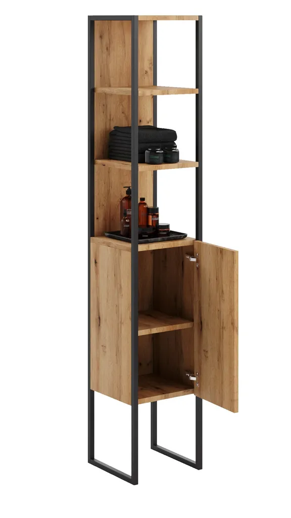 Armoire de salon fine AURA pour ranger livres et documents 33x180