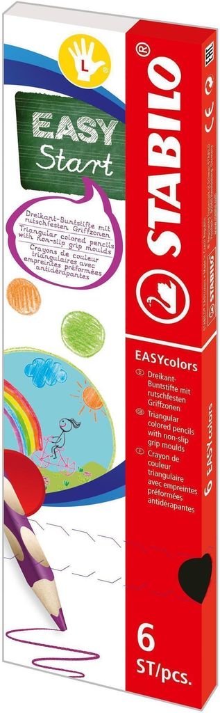 STABILO Dreikant-Buntstift EASYcolors L dunkelblau für Linkshänder