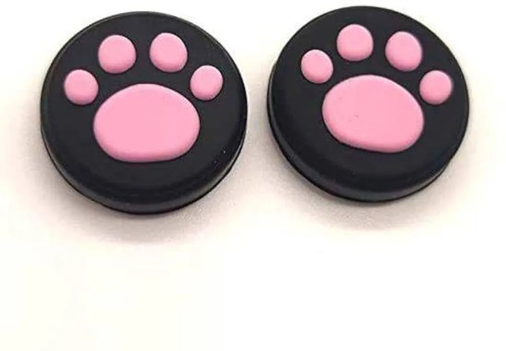 Grip de joystick en silicone pour manette, lot de 2 protections noires