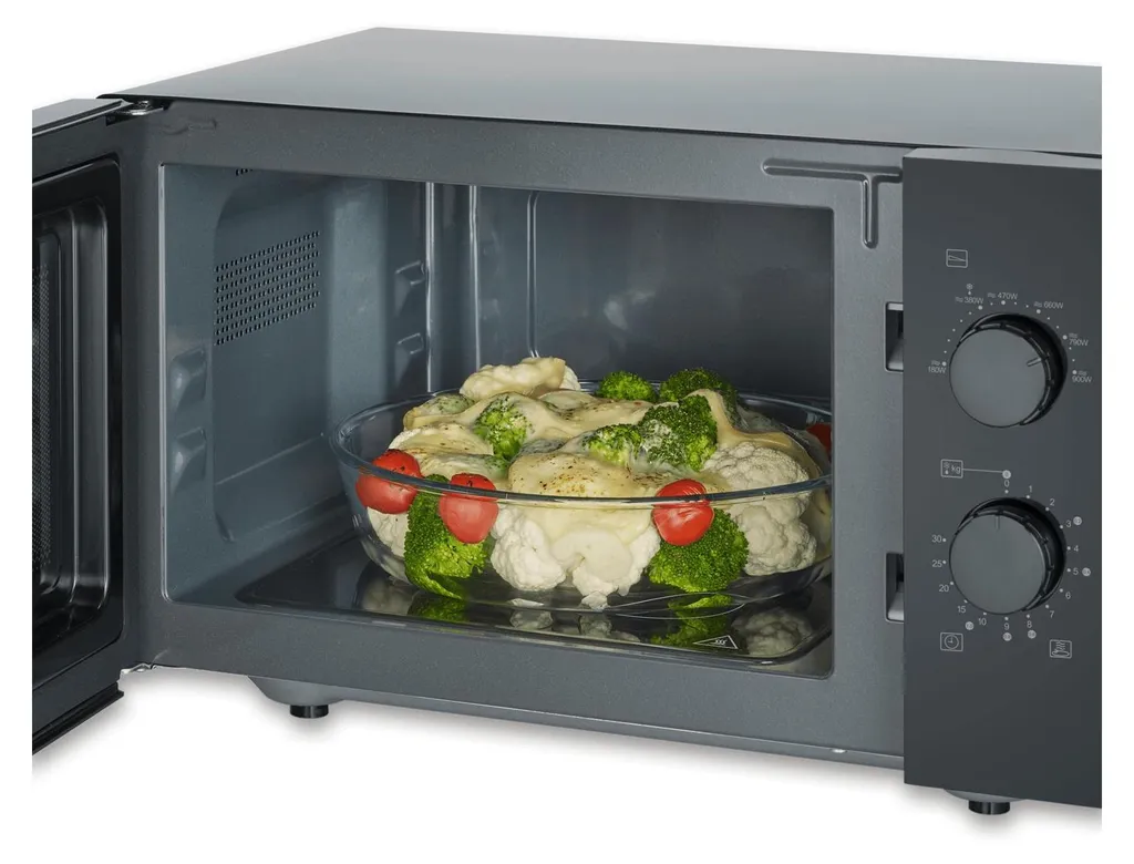 Micro-ondes 25l Noir 900W Idéal pour Grands Plats et Familles - 7782