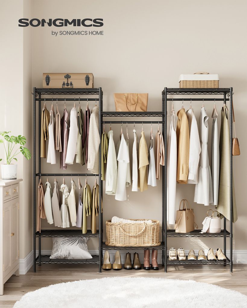 SONGMICS Kleiderständer, offener Kleiderschrank, Garderobe Produktbild 
