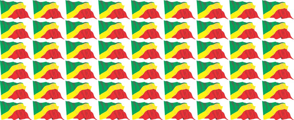 Mini Aufkleber Set - Pack wehend - 20x12mm - selbstklebender Sticker - Kongo - Self-Adhesive - Flagge / Banner / Standarte fürs Auto, Büro, zu Ha...