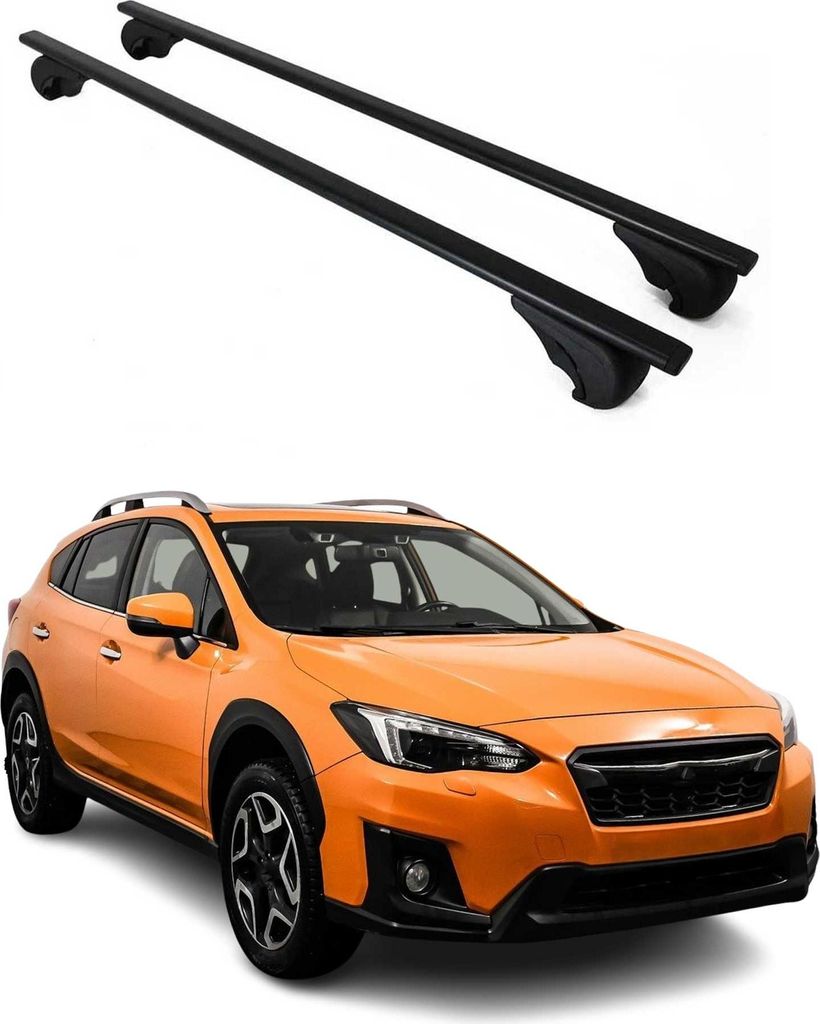 Dachträger Grundtäger für Subaru XV mk1 2012-2017 75kg Metall Schwarz 2 tlg