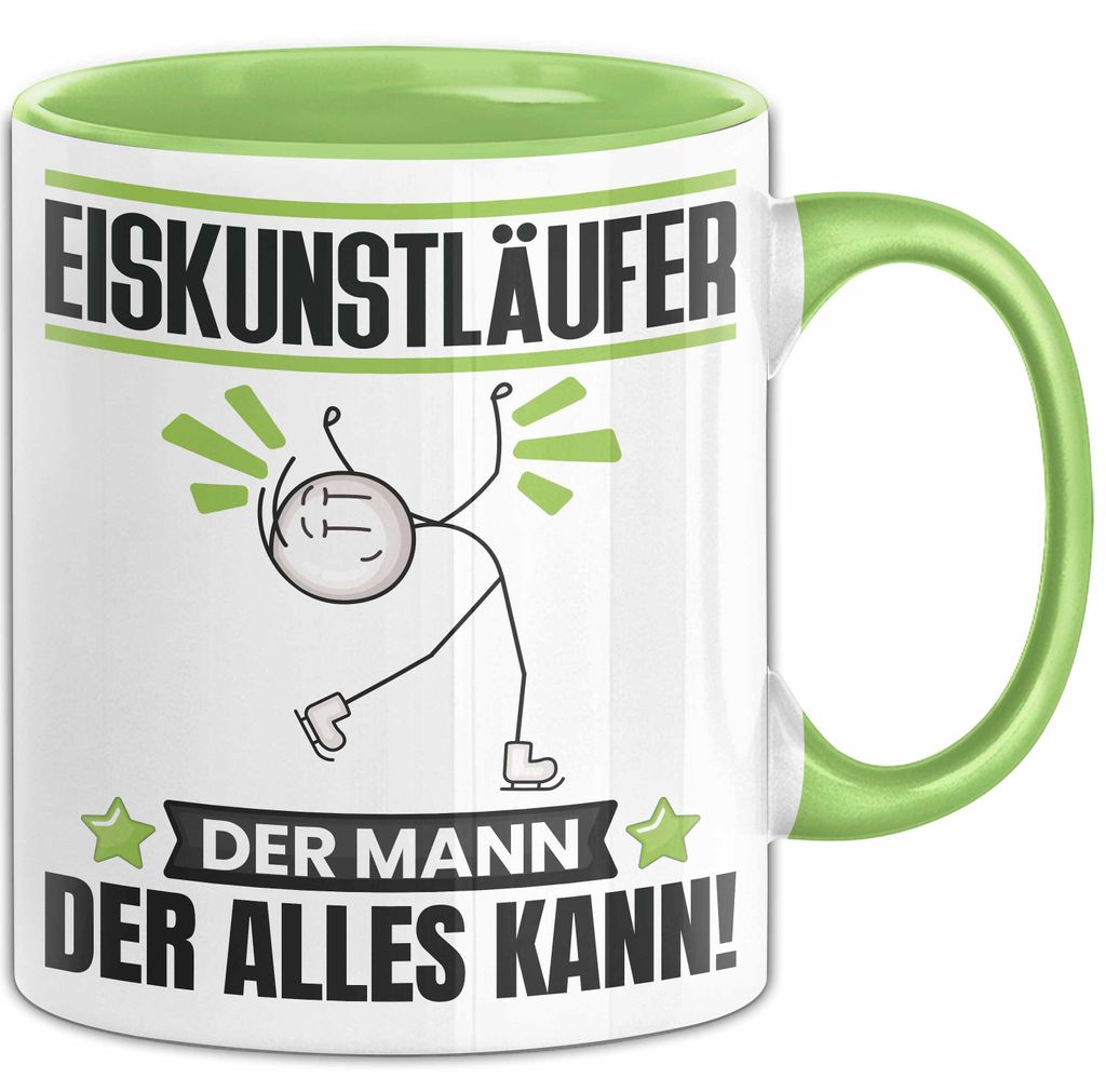 Eiskunstläufer Tasse Geschenk für Eiskunstläufer Der Mann Der Alles Kann Geschenkidee zum Geburtstag (Grün)